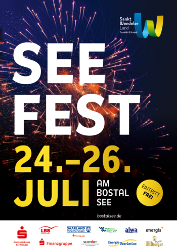 Plakat Seefest 2026 vom 24.-26. Juli mit allen Sponsoren abgebildet.