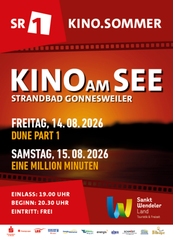 Plakat für das Open Air Kino am Bostalsee am 14. und 15. August